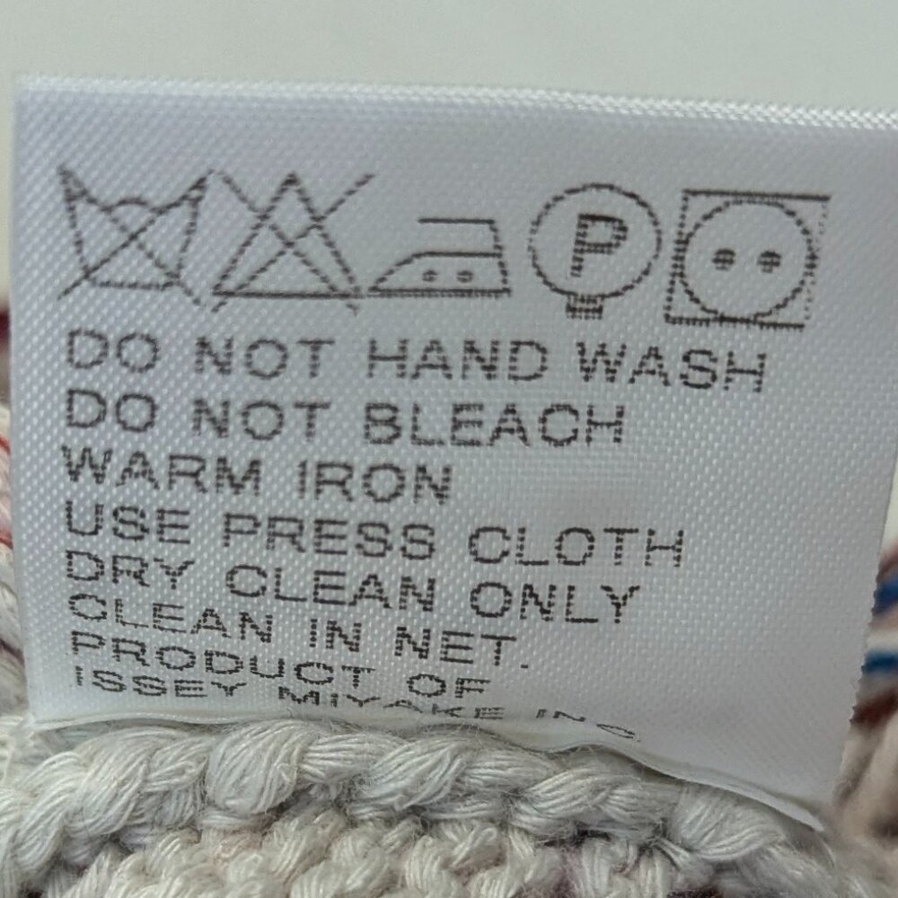 NWT Issey Miyake Cotton Tank Size 2 Multicolored Crochet With Fringe Tassles - Picture 14 of 16